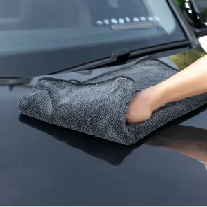 Professional Super Absorbent Twisted Loop Lint Free Streakless Wash Custom Logo Microfiber Car Drying Towels Detailing Cloth