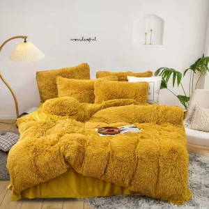 Professional Supply Custom Super Comfortable Plush Rainbow Color Fluffy Comforter Sets