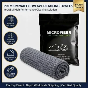 Professional Waffle Weave Microfiber Car Wash Towel Super Absorbent Streak Free Car Drying Towel for Window Glass Cleaning Cloth