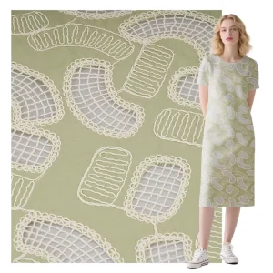 Professional Woven Plain Embroidery Fabric 100% Cotton Soft Dress Fashion Show Clothes Shirts Girls