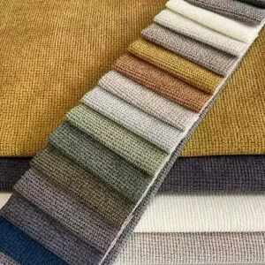 Promotion Stock Inventory Comfortable Chenier Fabric Twill Woven Sofa Set Easy Clean Multi Color Plain Style Furniture