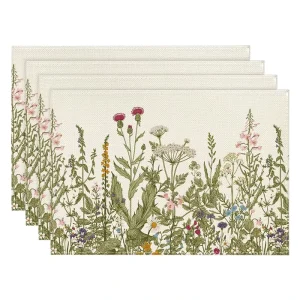 Promotion Wholesales High Quality Linen Fabric Single Double Sided Custom Logo Any Design Table Placemat Place Mat for Festival