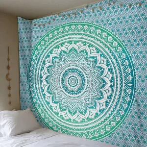 Promotional Custom Indian Bohemian Mandala Boho Hippie Polyester Digital Printed Wall Hanging Tapestry for Home Decor