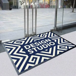 Promotional Custom Logo Door Mats High Quality Nylon Printed Entrance Floor Carpet for High Traffic Business