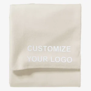 Promotional Throw Blanket Glue Logo Print Stylish Compliant Bed Blanket Trade Events Staff Appreciation Bulk OEM