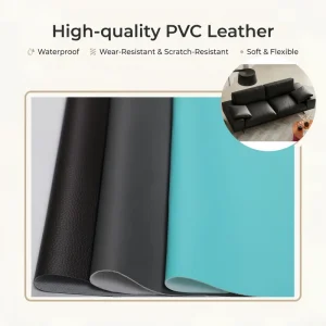 Prompt Delivery Shape-Retaining Easy Clean Smooth Surface PVC Embossed Leather Fabric Sofa Furniture