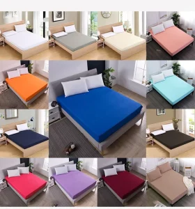 Proper Price Top Quality Solid Matte 100% Polyester Fitted Sheet Set White Bed Sheet Fitted and Flat Sheets
