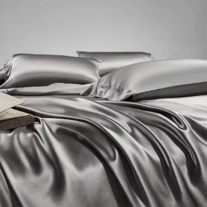 Provincial Blue Silk Bedding Customised Size Silk Bedding Four Piece Silk Bed Sheets Bedding Set