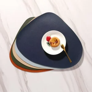 Pu Leather Placemat Restaurant Decor Pad Dining Table Mat Heat Insulation Placemats