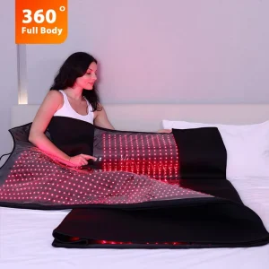 Pulsing Quad Chip LED Infrared Device Low EMF Salon Use Blanket Full Body Treatment Sauna Red Light Therapy Sleeping Bag