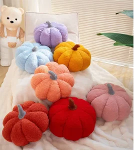 Pumpkin shaped Soft Home Decorative and Throw Pillow Comfortable Light Soft Cushion Case for Sofa