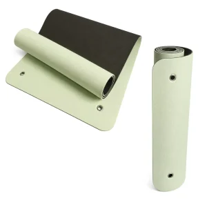 Punched TPE Yoga Mat with Wall Hanging Hooks & Buttons 6mm Thick 720g Weight Men’s Fitness Training Mat
