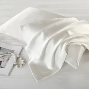 Pure Color 100% Nature Mulberry Silk Pillowcase Cover 16mm Double Sided 51*66cm Soft Zipper Pillowcases Pillow Case