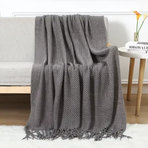 Pure Color 100% Polyester Niblet Wool Cashmere Throw Blanket Tassels Cartoon Festival Pattern Bed Sofa Throw Blanket