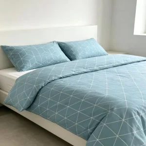 Pure Color Polyester 500TC Cartoon Striped Folded Memory Bed Sheet Set for Single Double Queen King Sizes Hospital Home Hotel
