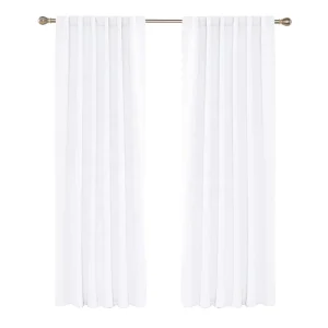 Pure Color White Blackout Curtain European Style Finished Product Customization Free Sample Curtain
