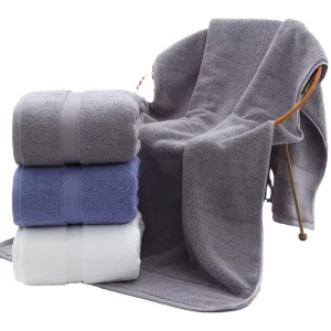 Pure Cotton 32S Waldorf Solid Pattern Bath Towel Set Large Antimicrobial Thickened Towel for Hotels for Bath Tub Mats