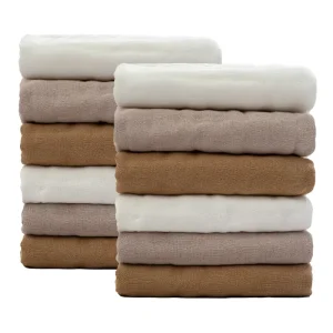 Pure Cotton Baby Towel Ultra Soft Skin Safe Absorbent Infant Face Washcloth Reusable for Newborn Sensitive Skin Bath Feeding Use
