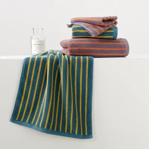 Pure Cotton Class Household Towels Extra thick Yarn dyed Jacquard Striped Cute Cartoon Design Highly Absorbent Face