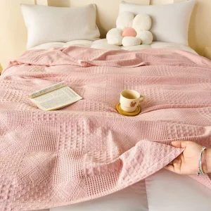 Pure Cotton Cloth air Conditioning Blanket for Office Afternoon Break Class a Gift Summer Blanket
