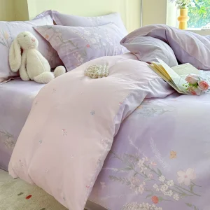 Pure Cotton Comforter Set Mother Baby Double Layer Yarn Bed Sheet Quilt Cover Water Resistant Cartoon Animal Print