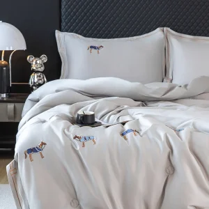 Pure Cotton Duvet Cover Set 3 Piece Soft Breathable Quilt Embroidery Cotton Bedding for Home Bedroom Comforter Set Bedding Set