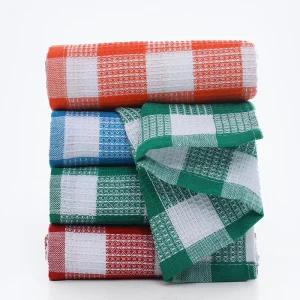 Pure Cotton Kitchen Towels with Rectangle Design Quick Dry Disposable Woven with Digital Print for Kitchen Accessories