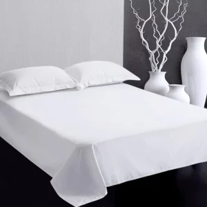 Pure Cotton Luxury Hotel Bed Sheets Single Piece Fitted & Flat Linen 60 Count 200TC Modern Style Options for Bedding