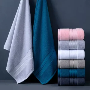 Pure Cotton Thickened Enlarged Adult Large Bath Towel 34x74cm Soft Absorbent Jacquard Face Towel for Men for Home and Hotel Use