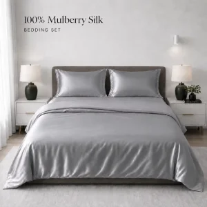Pure Mulberry Silk Duvet Cover Quilt Sheets Children’s Day Bedding Set