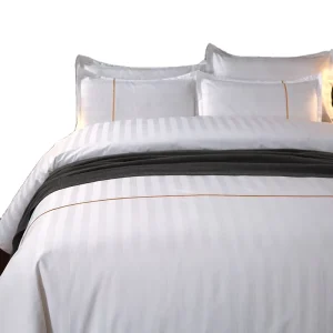 Pure White 4 Piece Bedding Set 100% Polyester Anti-pilling Breathable Eco-friendly Linen Machine Washable for Hotel and Home Use