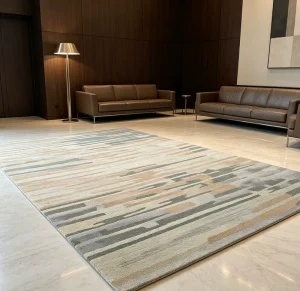 Pure Wool Handmade Hand Knotted Carpet Custom Pattern Large Area Rug for Luxury Villa Hotel Lobby Living Room