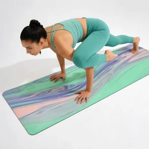 Purple Green Eco Friendly TPE PU Yoga Mat Non Slip 4mm 5mm Custom Digital Printed Exercise Mat Factory Supply