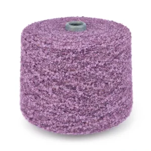 Purple Lavender Boucl Loop Yarn Soft Fluffy Mixed Melange Fancy Knitting Yarn Crochet Sweater Cardigan Scarf 100% Polyester