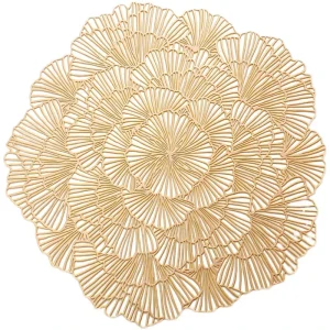 Pvc Pressed Vinyl Metallic Wedding Accent Centerpiece Placemats Cutwork Decorative Dinning Table Mats Luxury Dining