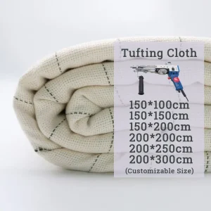 Qtools Factory White Polyester Tufting Cloth Embroidery Roll Fabric Beginner Monk Cloth for Tufting Gun