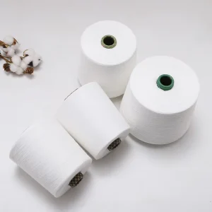 Quality 100% Polyester 21s Spun Yarn for Sock Weaving Raw White Material Spun Polyester Yarn Suppliers