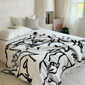 Quality 100% Polyester Warm Soft Jacquard Knit Woven Bed Blanket Printed Pattern Sofa Travel Throw Skin Friendly