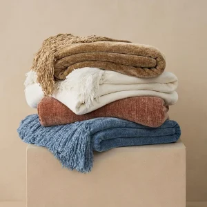 Quality Assurance Chinese Manufacturers Soft Woven Chenille Microfiber Throw Blanket 100% Polyester Filling Customizable