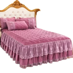 Quality Assurance Factory Supply Bedding Set Cover Skirt Lace Bedspread Bedding Set