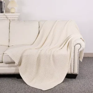 Quality Assurance Good Appearance Cozy Soft Warm Skin friendly 50*70″ Fisherman Knit Throw Blanket for Home Decoration