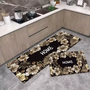 Quality Choice Crystal Velvet Carpet 3D 2 Pc Washable Thickness Non Slip Small Kitchen Mats for Floor