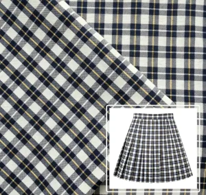 Quality Guaranteed Factory Lowest Price 100% Polyester Yarn Dyed Fabric Fast Transit for JK Skirt Fashion Garment