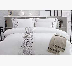 Quality Lace and Cotton Embroidery Luxury king Bedding Comforter Sets