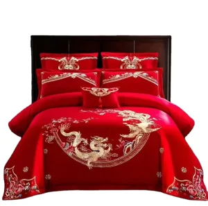 Quality Printed 100% Polyester Jacquard 4 Piece Bed Cover Comforter Set Reversible