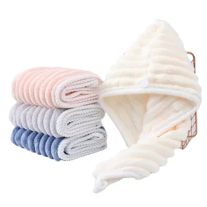 high-quality absorbent shower hair towel long wet hair headscarf bowknot bath shower elastic hair drying cap