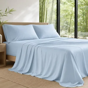 Quanke Modern Pure Bamboo Cooling Sheets 300TC 400TC 100% Bamboo Lyocell Fiber Duvet Sheet Bedding Set