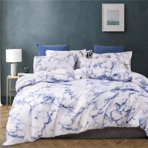 Queen Bedding Cover Duvet Set 3 Piece Luxury Microfiber Down Comforter Quilt Cover with Zipper