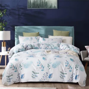 Queen Bedding Cover Duvet Set 3 Piece Luxury Microfiber Down Comforter Quilt Cover with Zipper