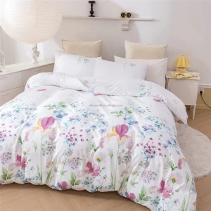 Queen Bedding Duvet Cover Set 3 Piece 1000 TC Luxury Microfiber Down Comforter Quilt Cover with Zipper